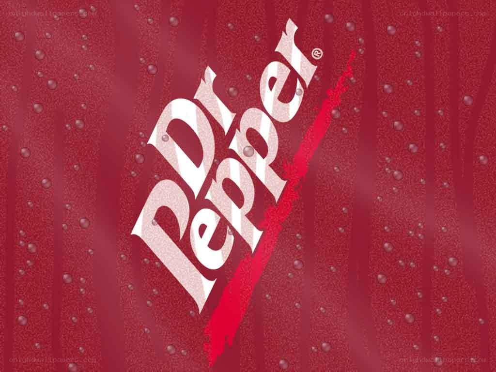 Dr Pepper logo on red background