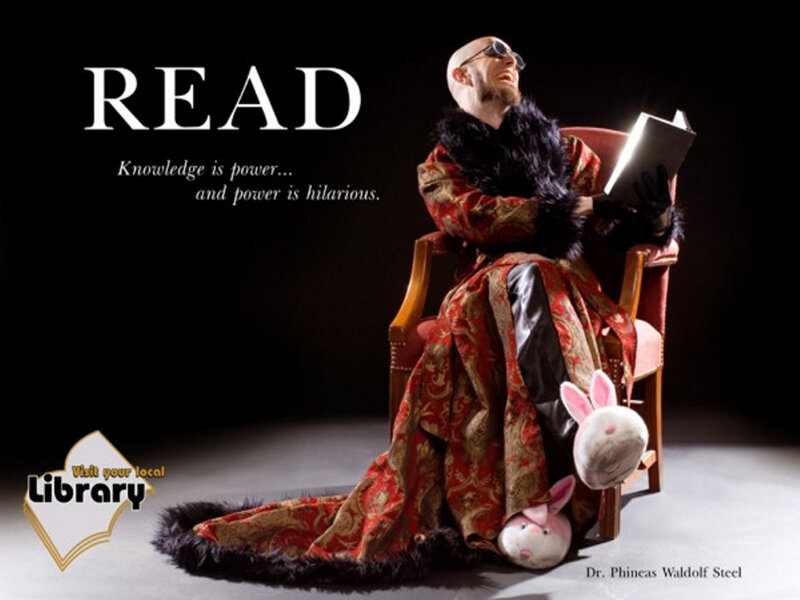 Dr. Phineas Waldorf Steel reads