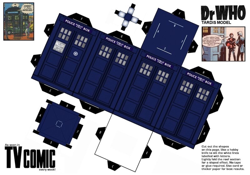 Dr. Who TARDIS paper model