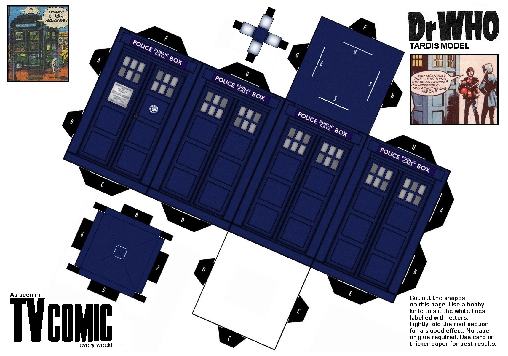 Dr. Who TARDIS paper model