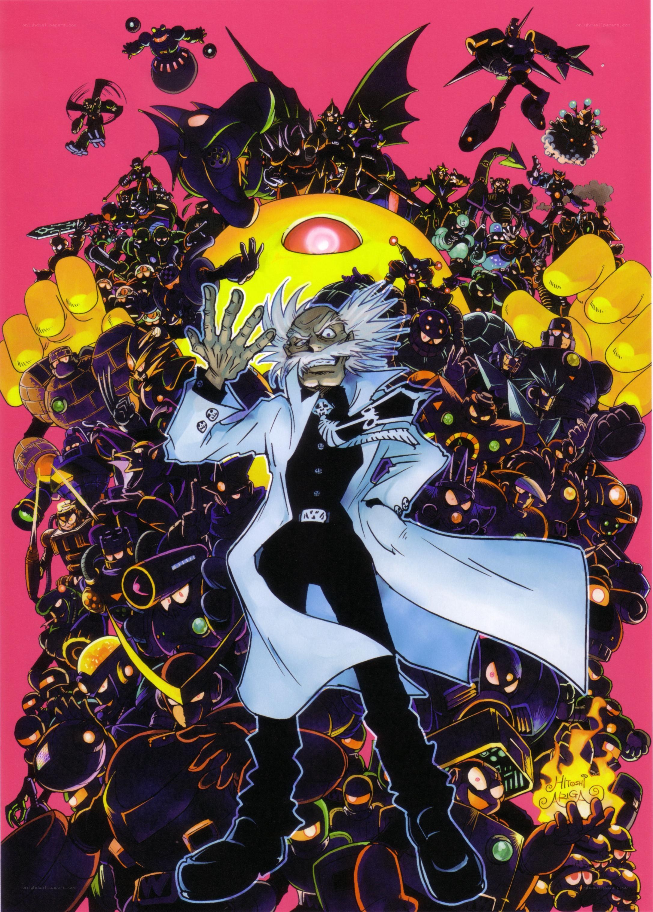 Dr. Wily and his robot army