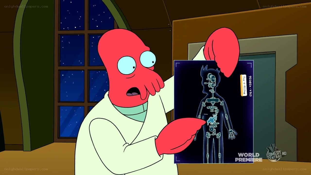 Dr. Zoidberg views X-ray