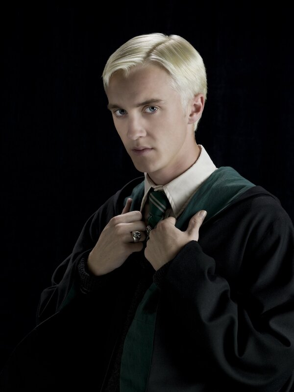 Draco Malfoy in Hogwarts uniform