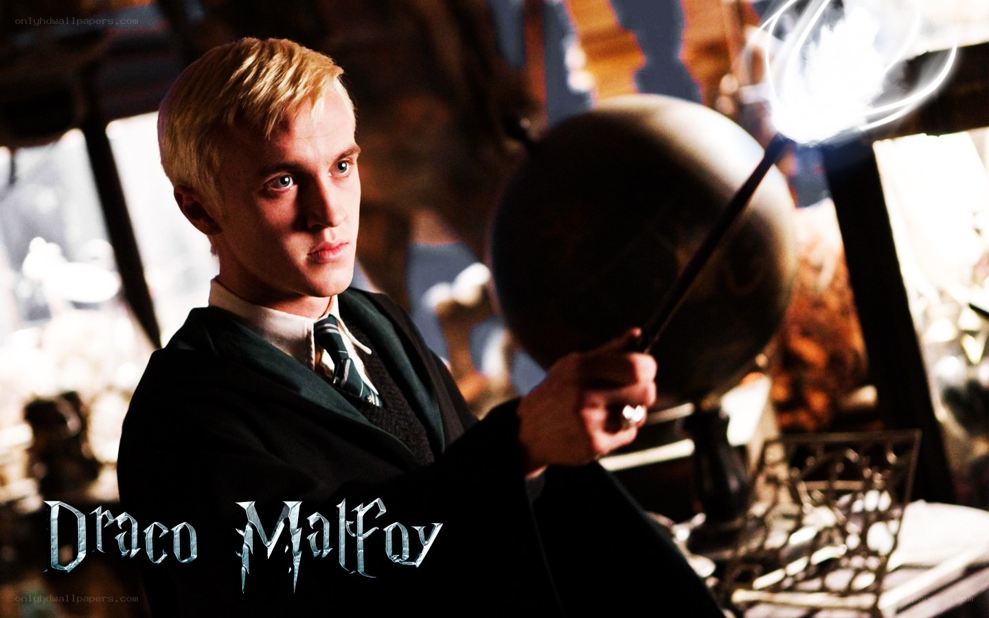 Draco Malfoy in the library