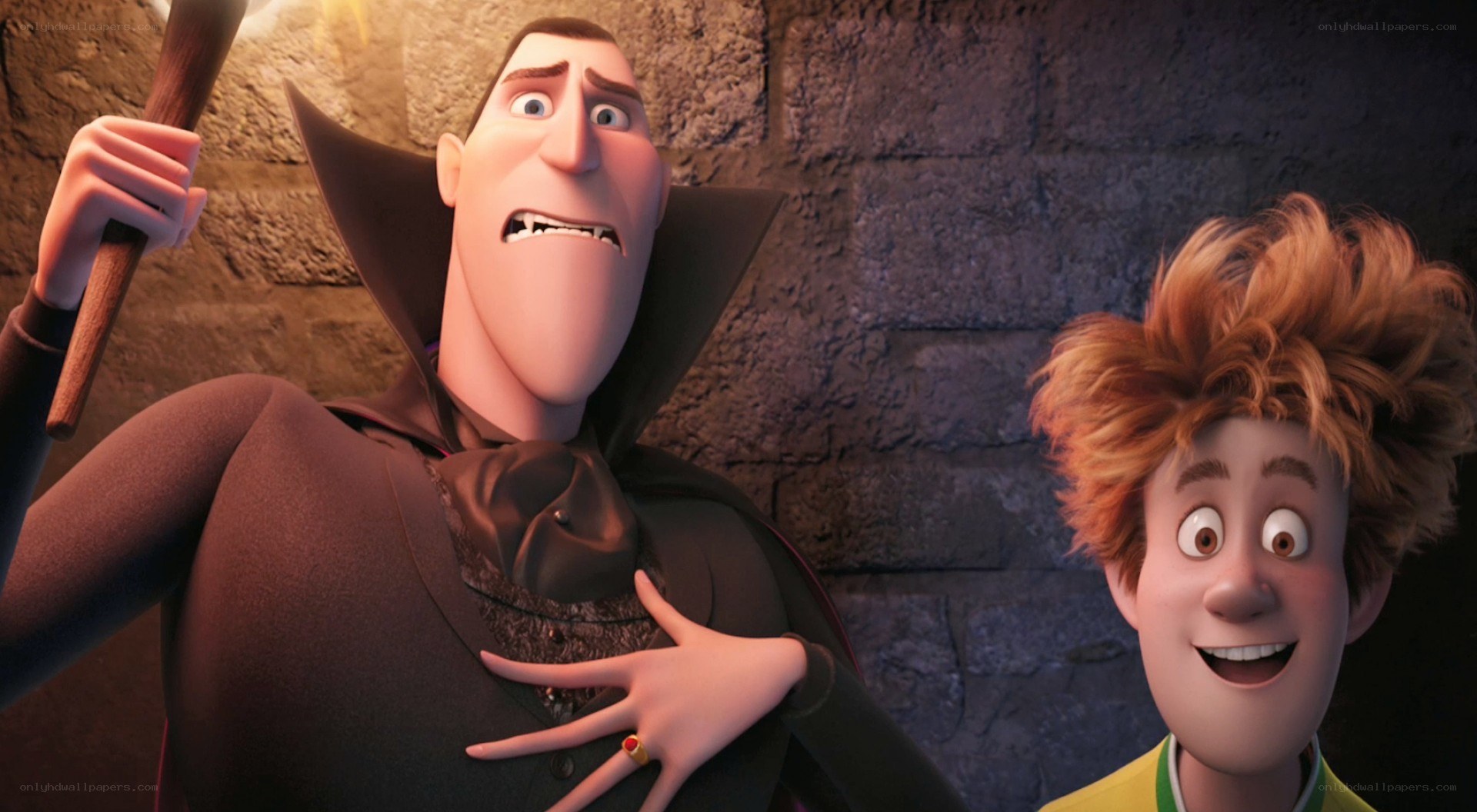 Dracula and a boy in a dungeon