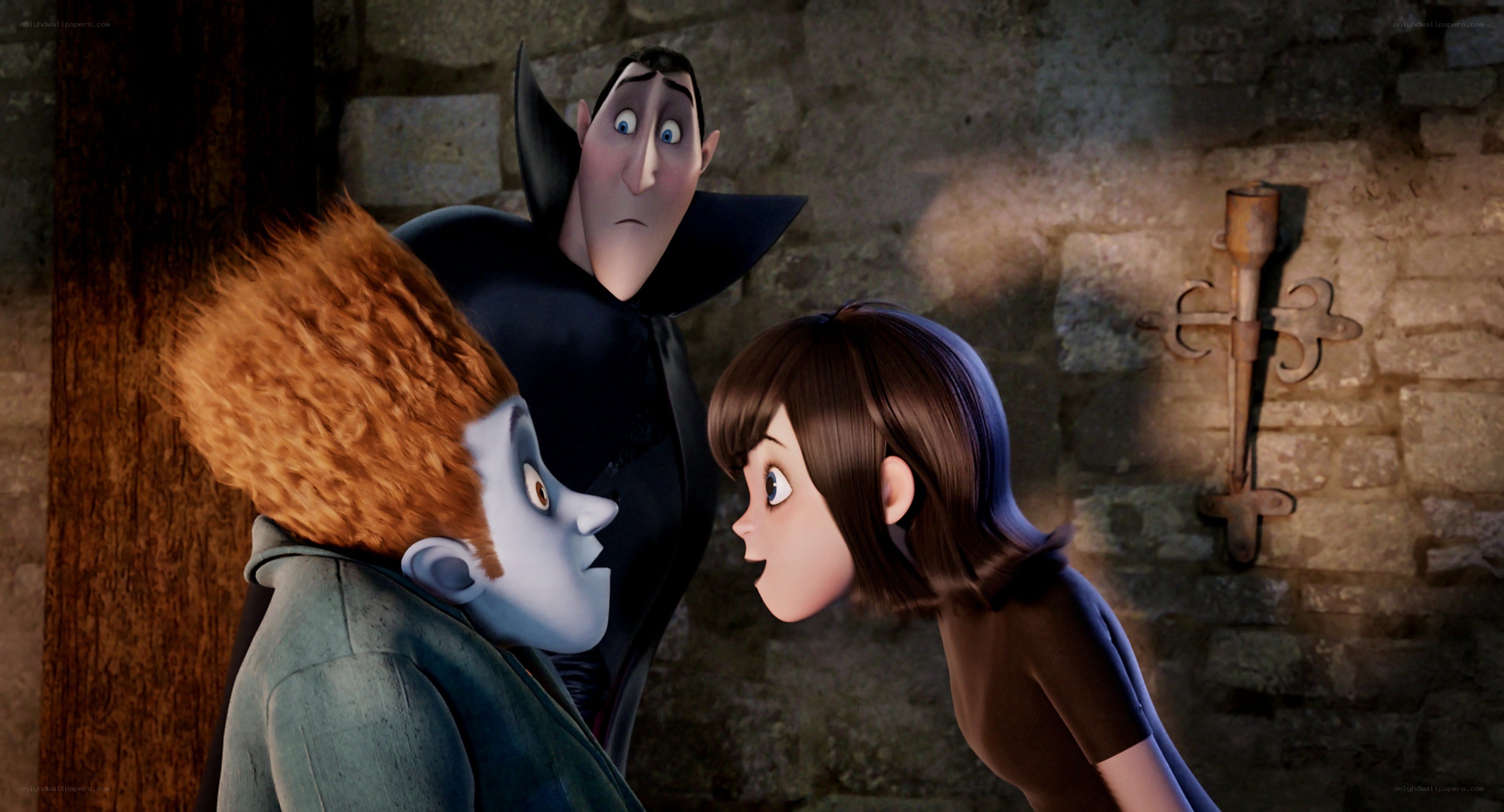 Dracula and friends in a castle