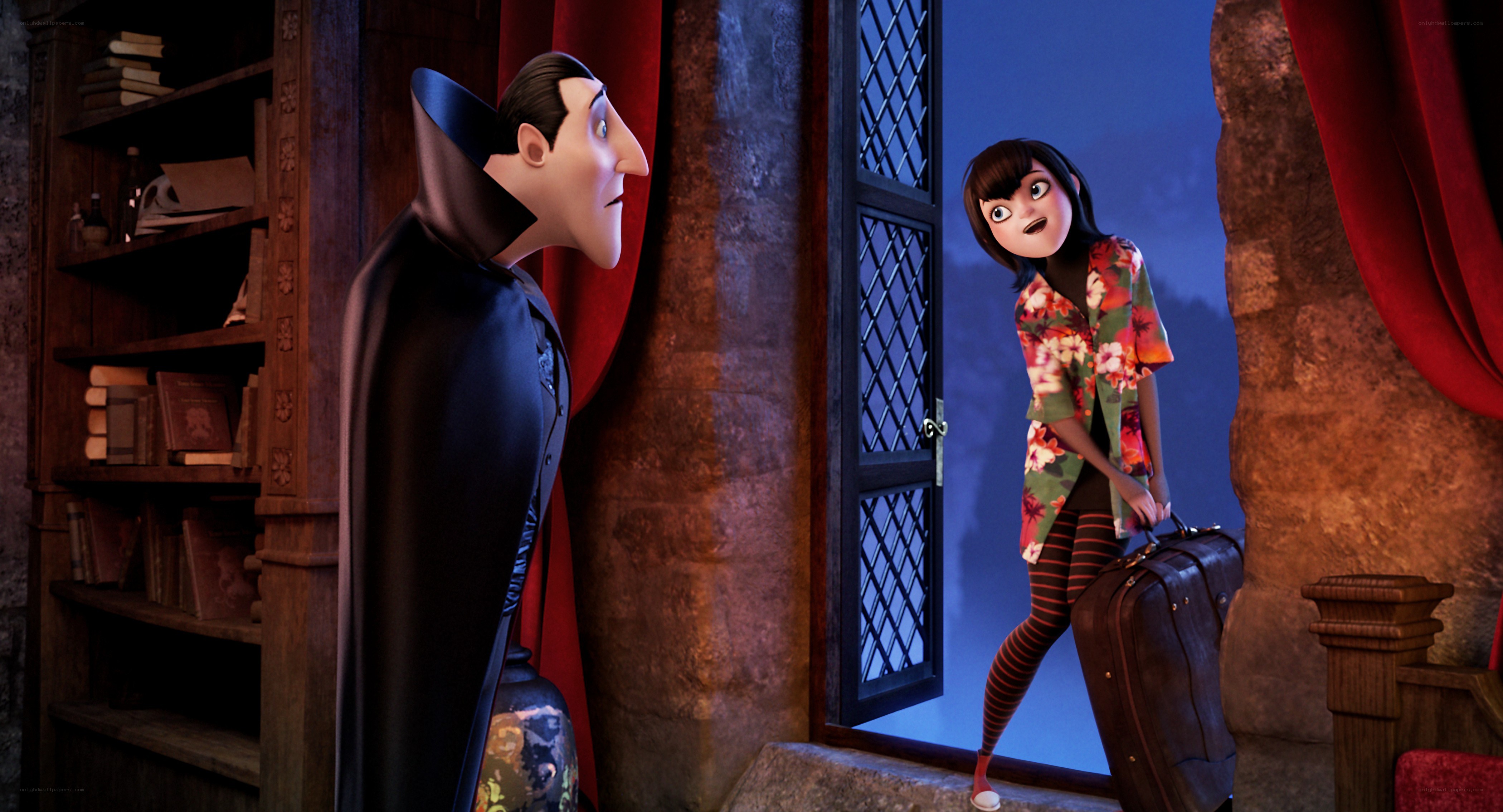 Dracula meets Mavis at the door