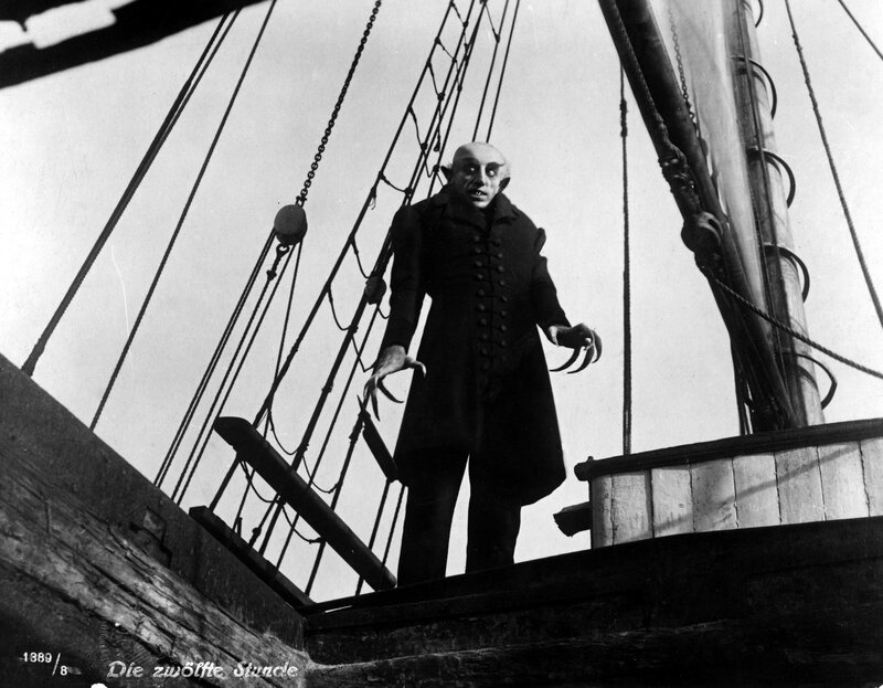 Dracula on a ship deck