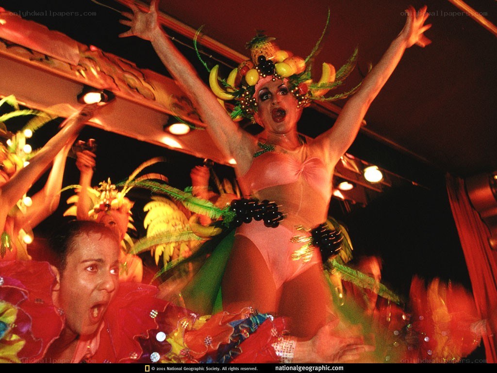 Drag performer on parade float