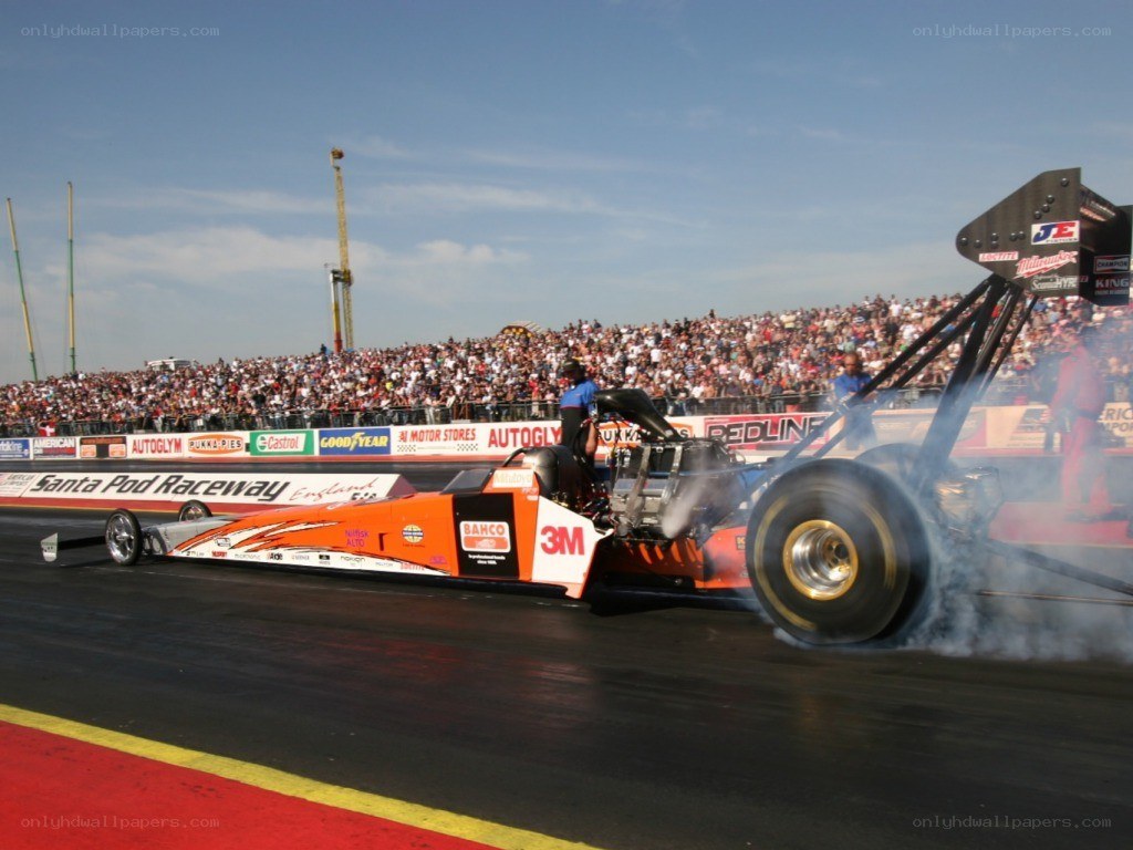 Drag racing at Santa Pod Raceway