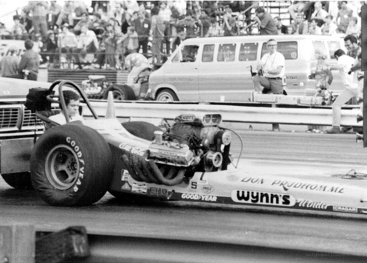 Drag racing at the track