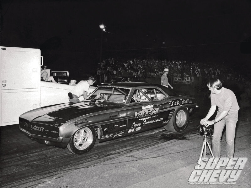 Drag Racing Car at Night — Black