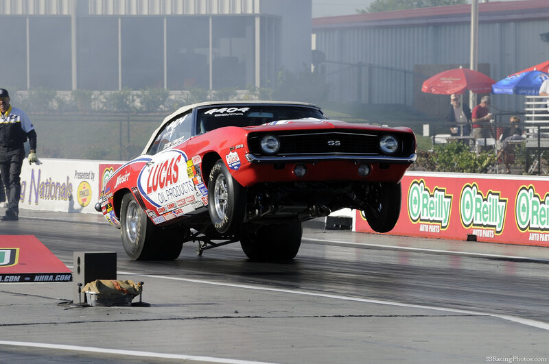 drag racing car at the starting line