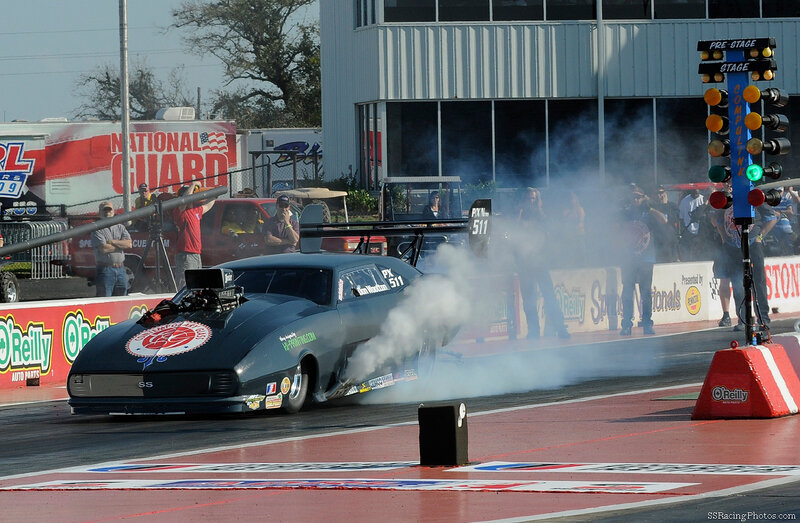 drag racing car at the starting line