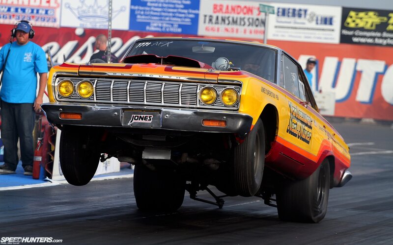 drag racing car at the starting line