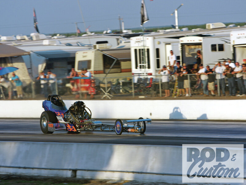 Drag Racing Car — Blue, Active, Afternoon