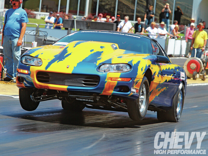 Drag Racing Car — Blue, Dynamic, Afternoon, Photograph