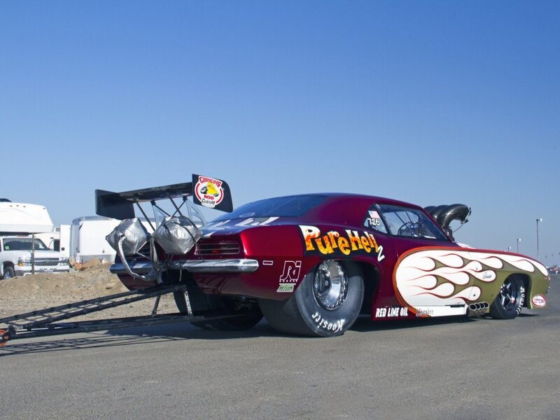 Drag Racing Car — Maroon