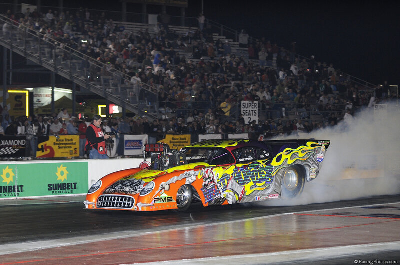 Drag Racing Car — Orange, Dramatic