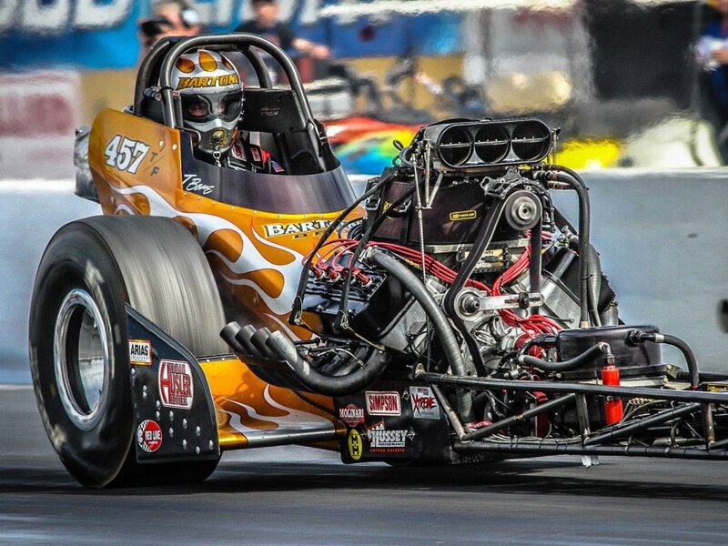 Drag Racing Car — Orange, Dynamic