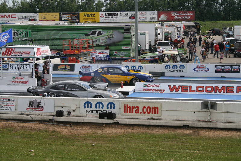Drag Racing Cars at Track