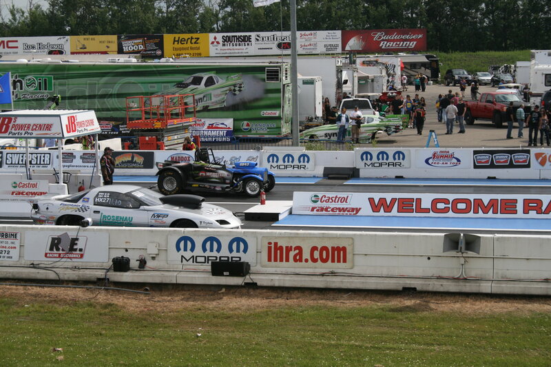 Drag Racing Cars — White, Active, Afternoon, Photograph, Race Track, Spectators