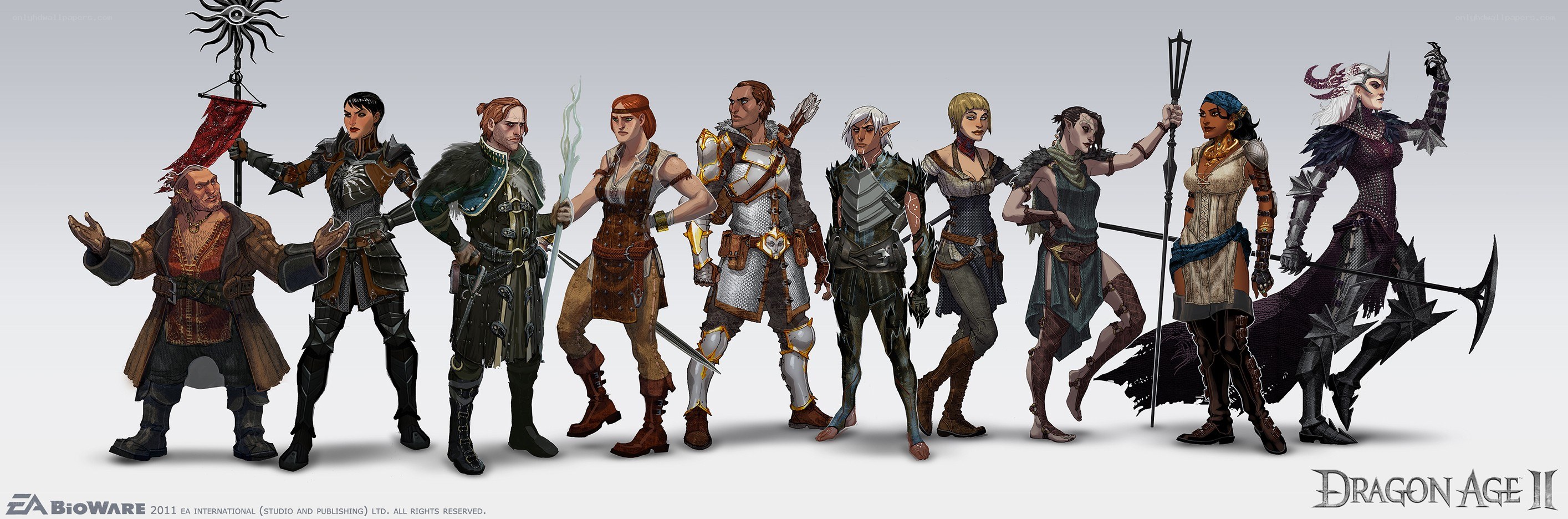 Dragon Age II character lineup