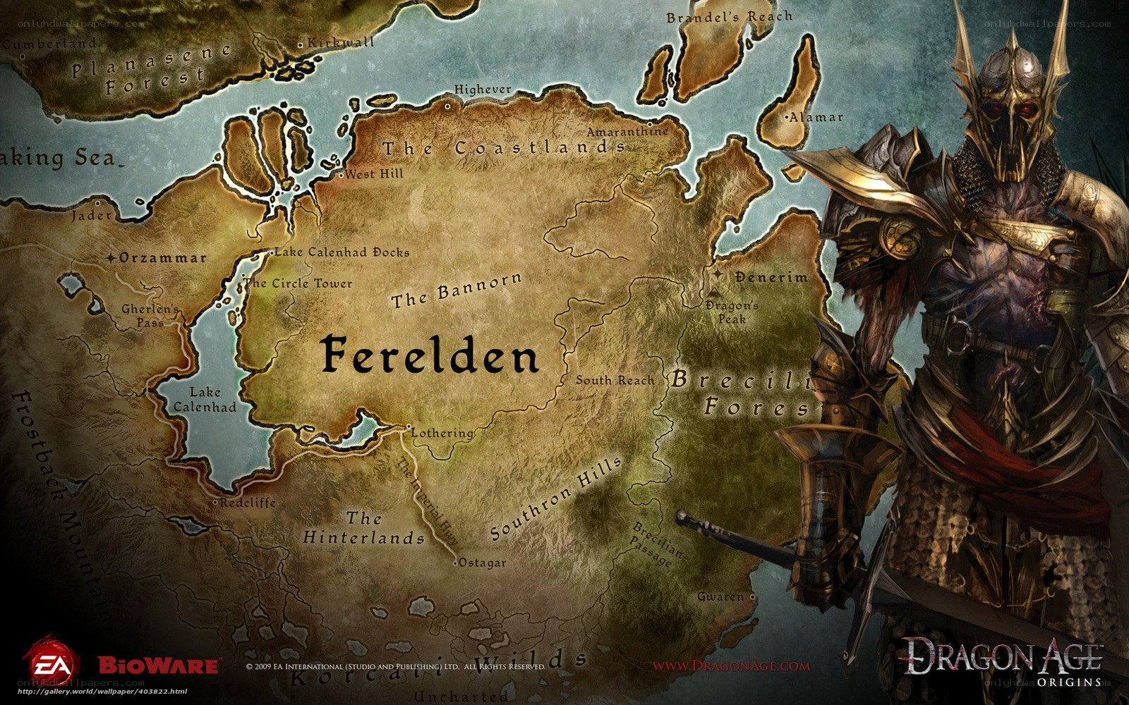 Dragon Age Origins map
