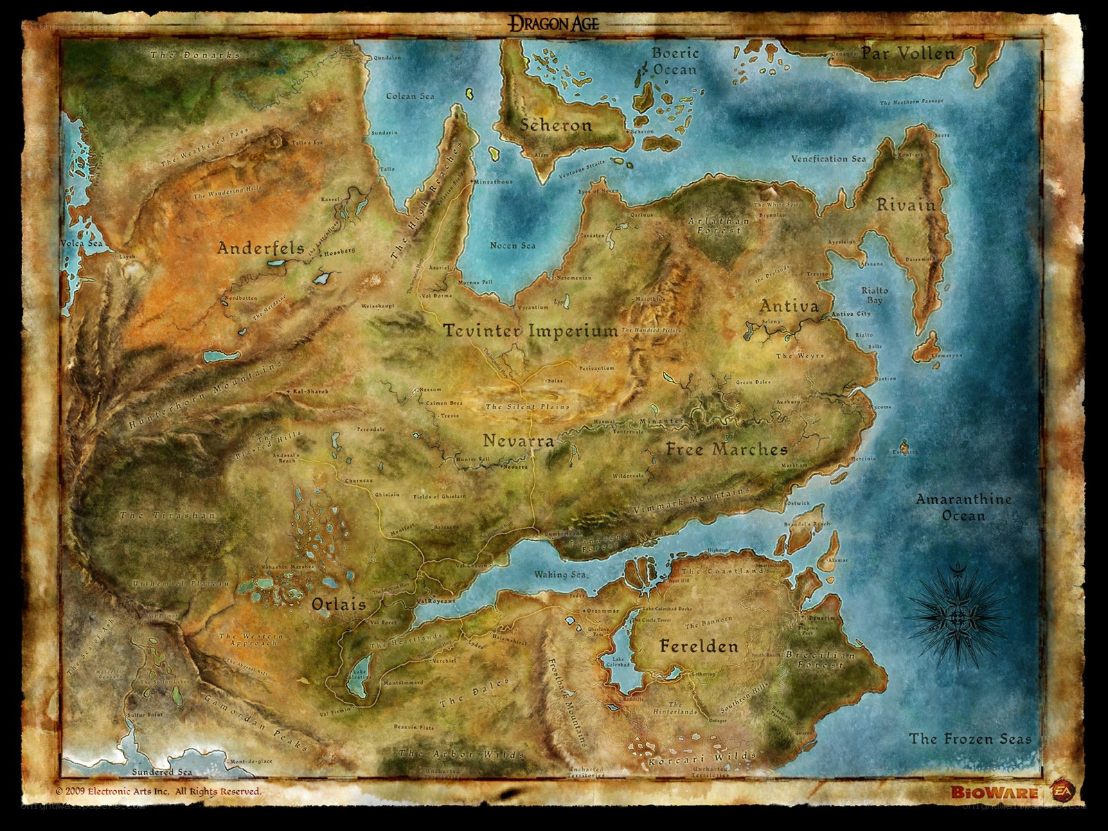 Dragon Age world map