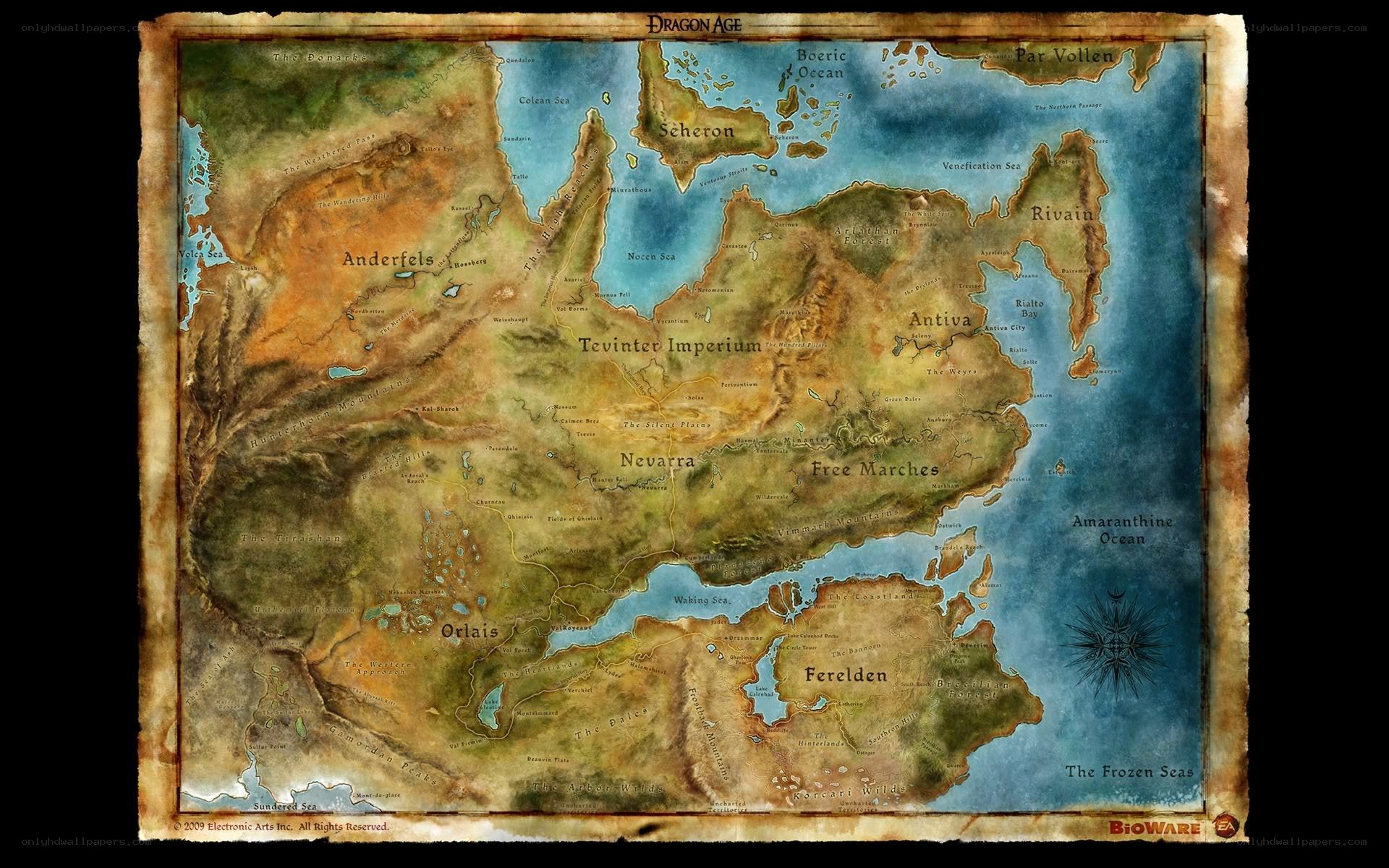 Dragon Age world map