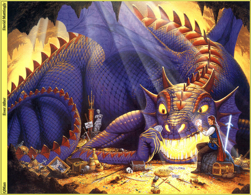 Dragon and Adventurer — Purple