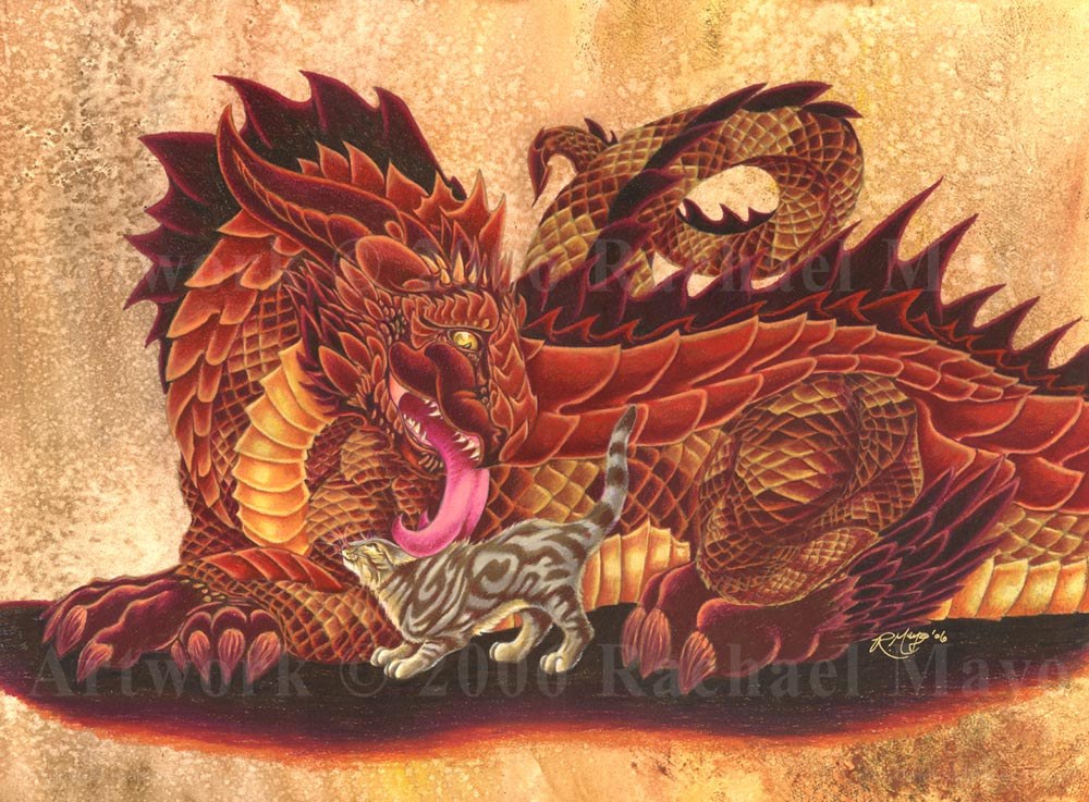 Dragon and cat artwork