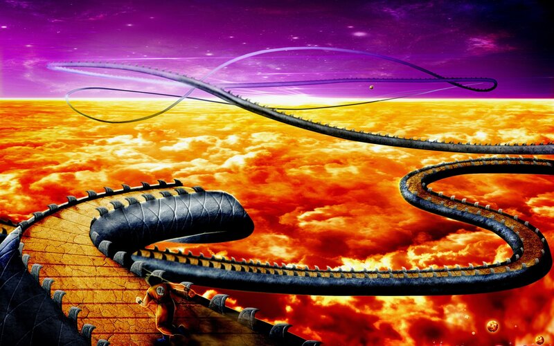 Dragon and Character — Purple
