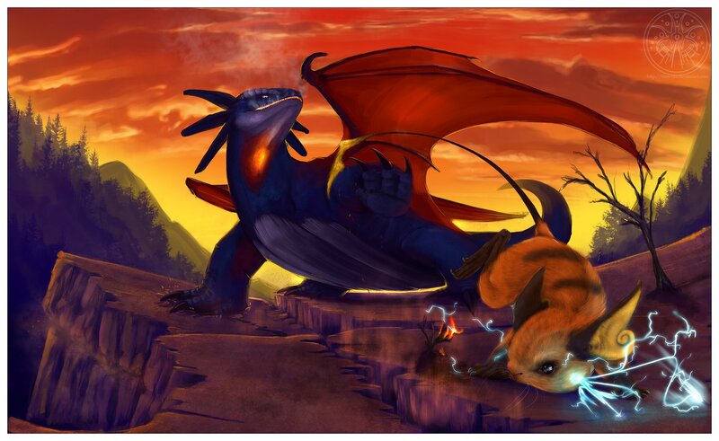 Dragon and Electric Mouse