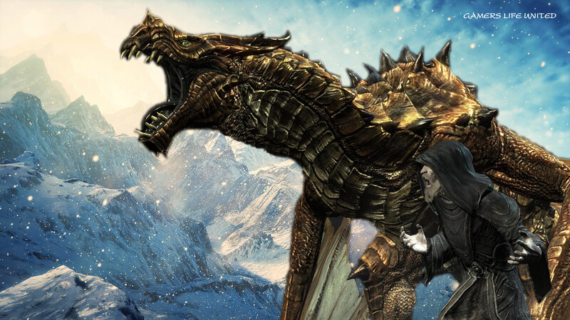 Dragon and Hooded Figure