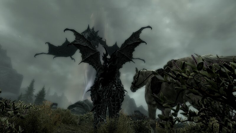 Dragon and Horse — Gray