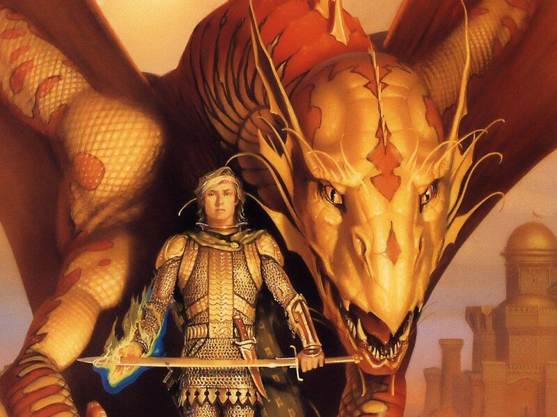 dragon and knight artwork
