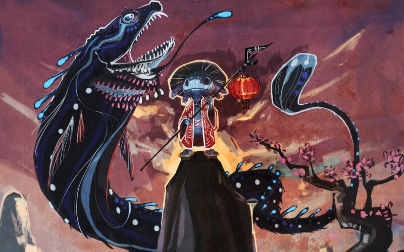 dragon and lantern character