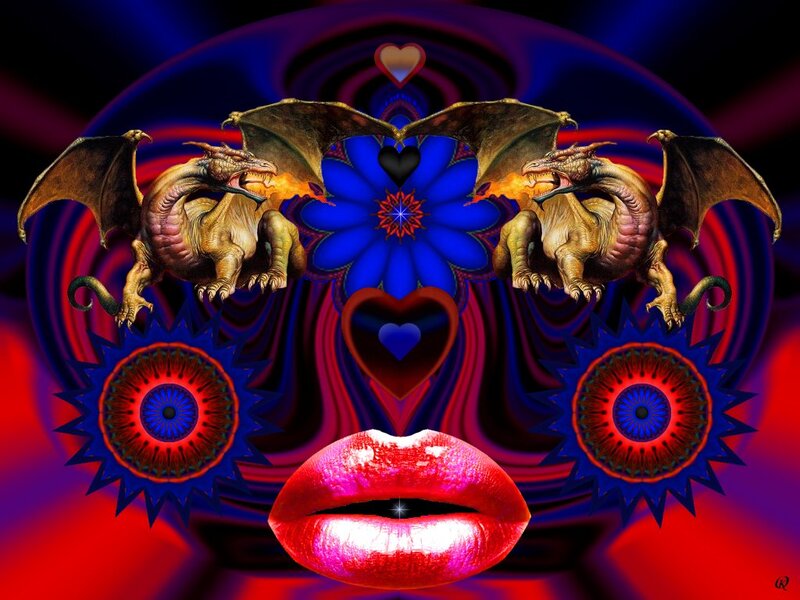 Dragon and Lips Art