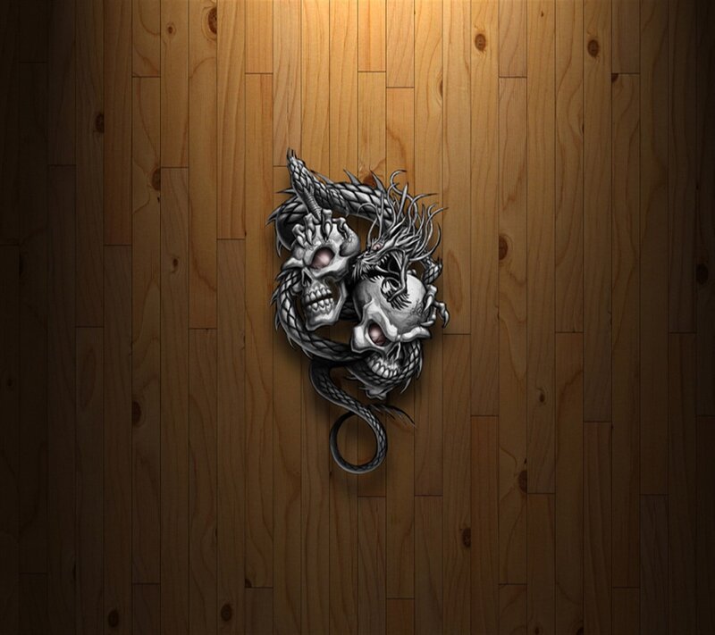 Dragon and Skulls