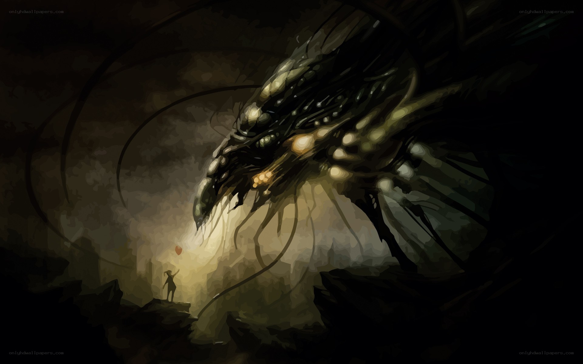 Dragon and small figure