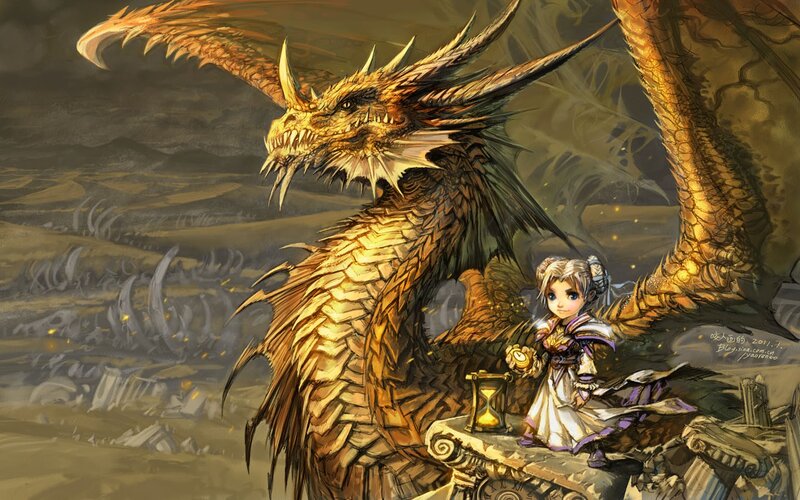 dragon and small warrior
