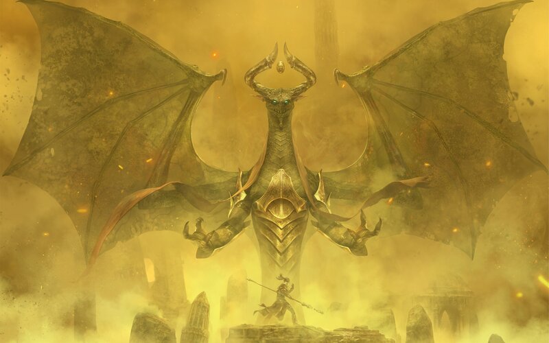 Dragon and Warrior — Yellow
