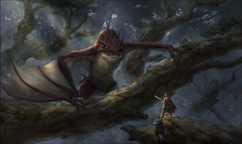 Dragon and Warriors — Brown