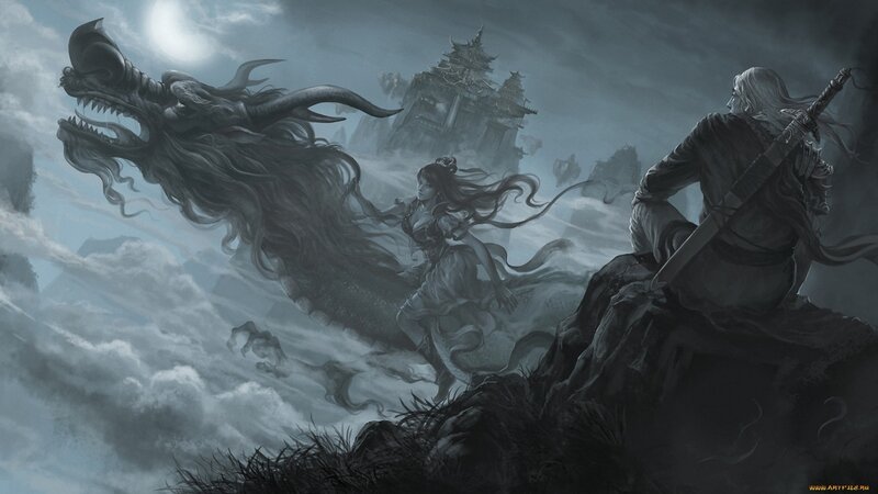 Dragon and Warriors — Gray
