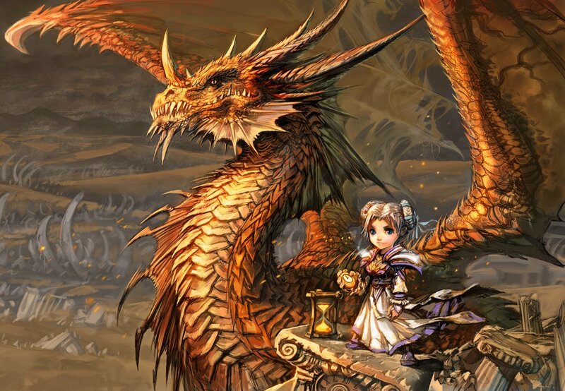 dragon and young warrior