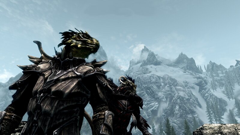 dragon armor in snowy mountains