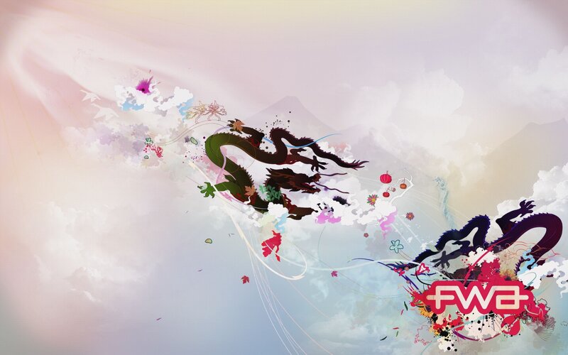 Dragon art with FWA logo
