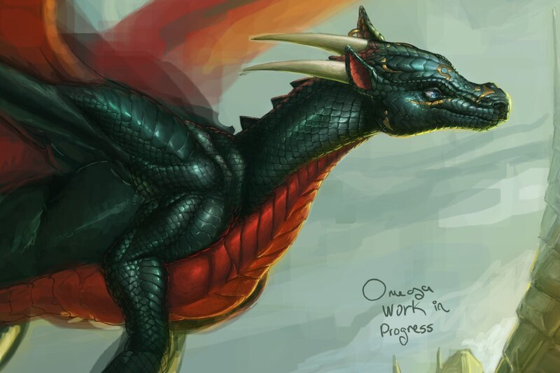 dragon artwork in progress