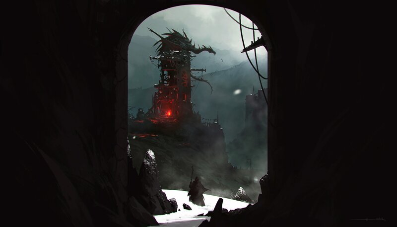 Dragon Atop a Tower